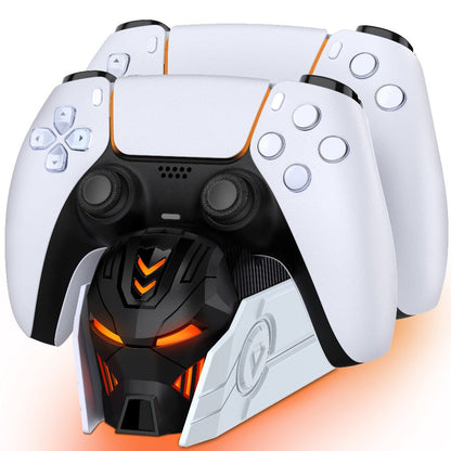 DualSense & DualSense Edge PS5 Controller Charging Station with LED Light, Dual Fast Charging Dock for PlayStation 5 Controllers