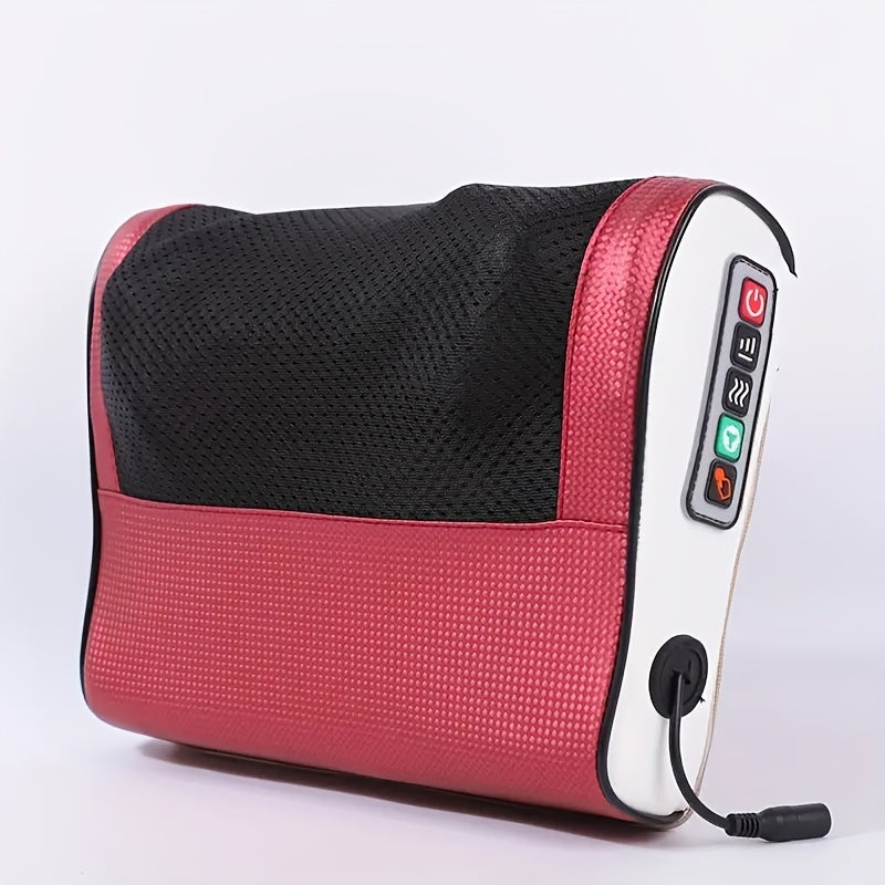Shiatsu Neck & Back Massage Pillow – Bidirectional Rotating Deep Tissue Kneading Cervical Massager for Pain Relief