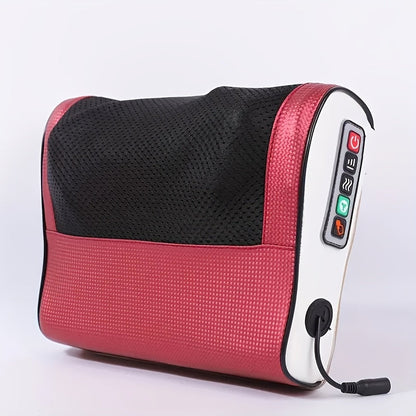Shiatsu Neck & Back Massage Pillow – Bidirectional Rotating Deep Tissue Kneading Cervical Massager for Pain Relief