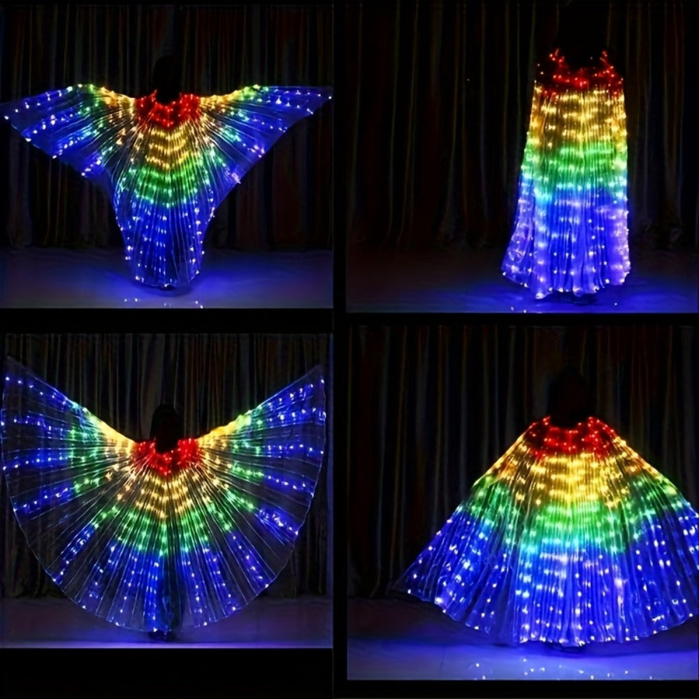 LED Feather Dance Costume Glowing Luminous with the Listed Color, Size or Set Options for Everyday Use