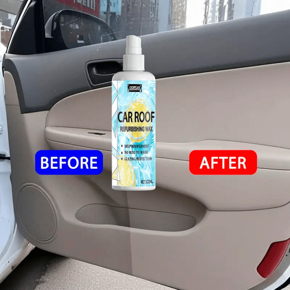 Automotive Interior Plastic Repair Agent 3.38oz – Dashboard Door Panel Steering Wheel Seat Restorer, Moisturizing Gloss & Wrinkle Repair