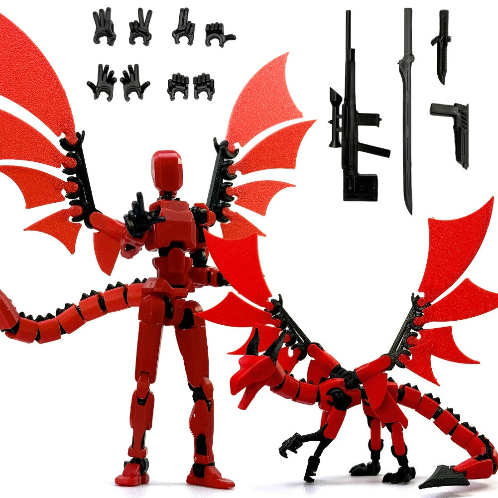 3D Printed Dragon Figurine 2-Piece Set for Garden, Patio and Yard Use, with the Listed Configuration