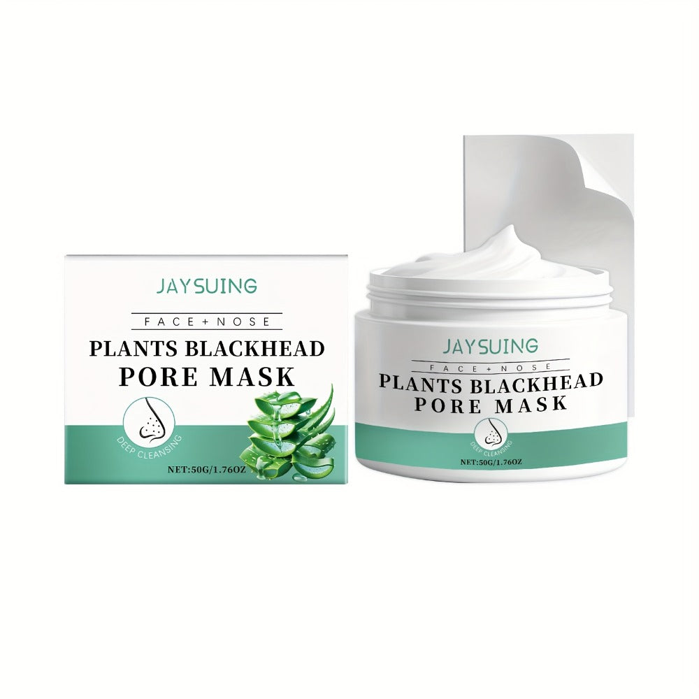 Blackhead Peel-Off Nose Mask 50g with Hyaluronic Acid, Salicylic Acid & Aloe Essence, Deep Pore Cleansing Strips for Smooth Skin