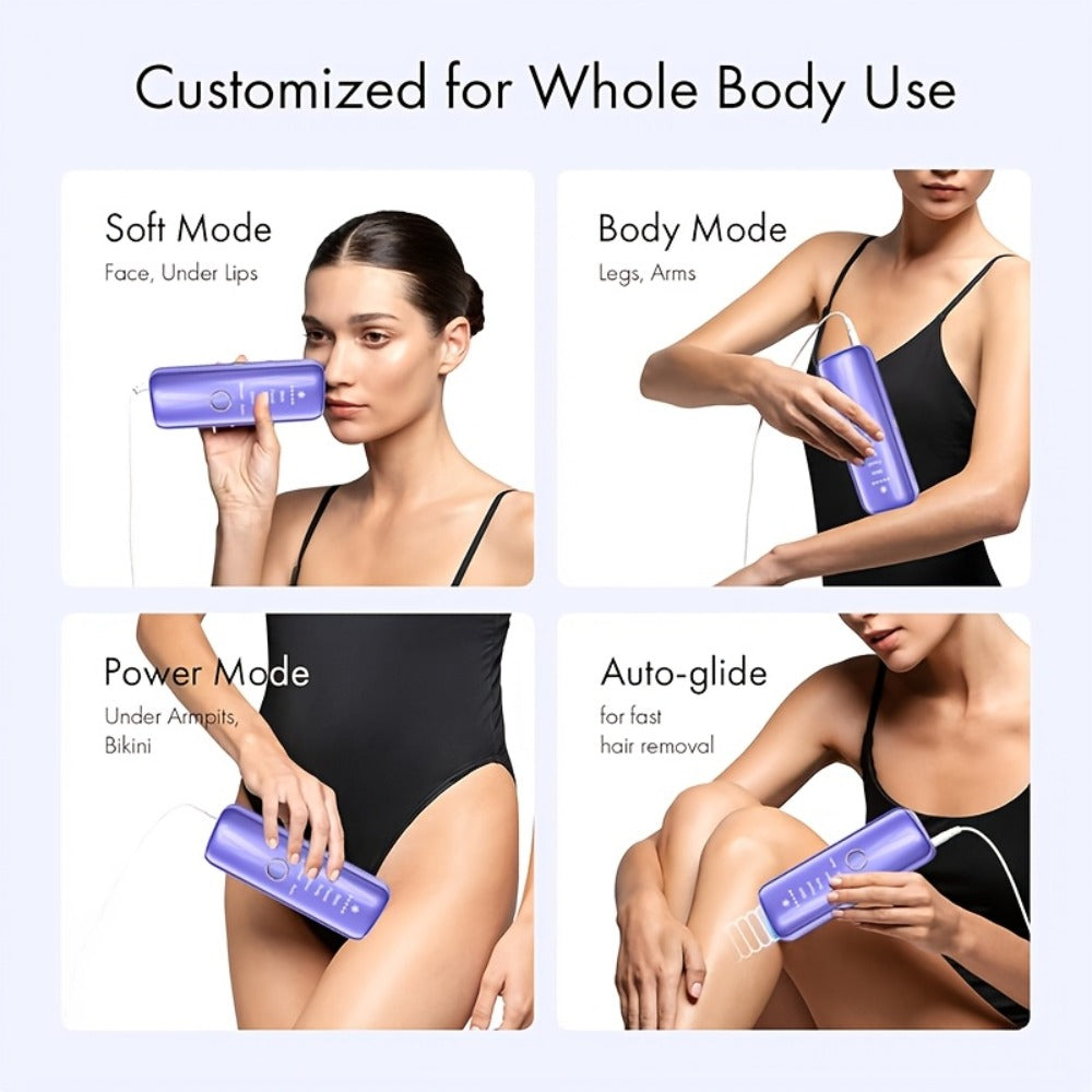 IPL Hair Removal Machine 3-in-1 Permanent Hair Removal Device 999900 Flashes | Painless Laser Epilator for Women Men Full Body Face Legs