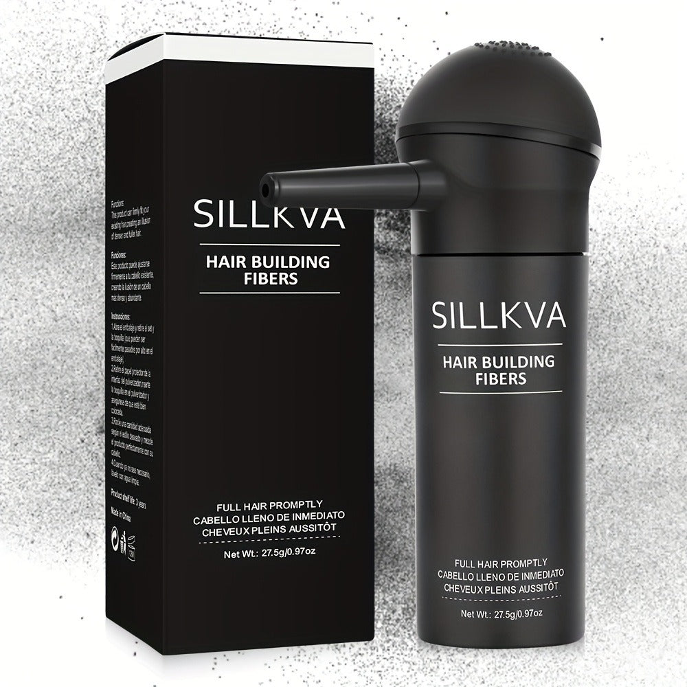 Hair Fibers Spray Applicator Kit Instant Thickness for Thinning Hair & Bald Spots SILLKVA for Makeup, Travel and Everyday Vanity Use