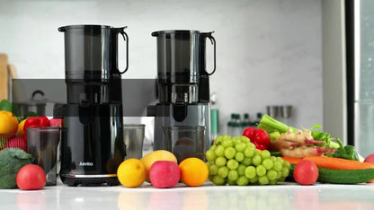 Cold Press Slow Juicer Machine with 5.3-Inch Large Feed Chute - High Juice Yield, Safety Lock, One-Click Cleaning
