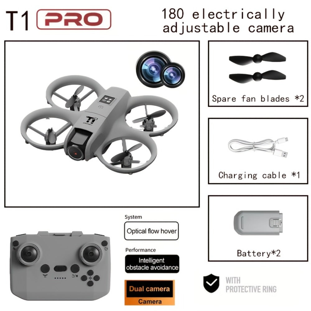 4K RC Airplane Auto Hover Dual Batteries Optical Flow WiFi FPV Camera One-Key Return Roll Anti-Shock Anti-Collision