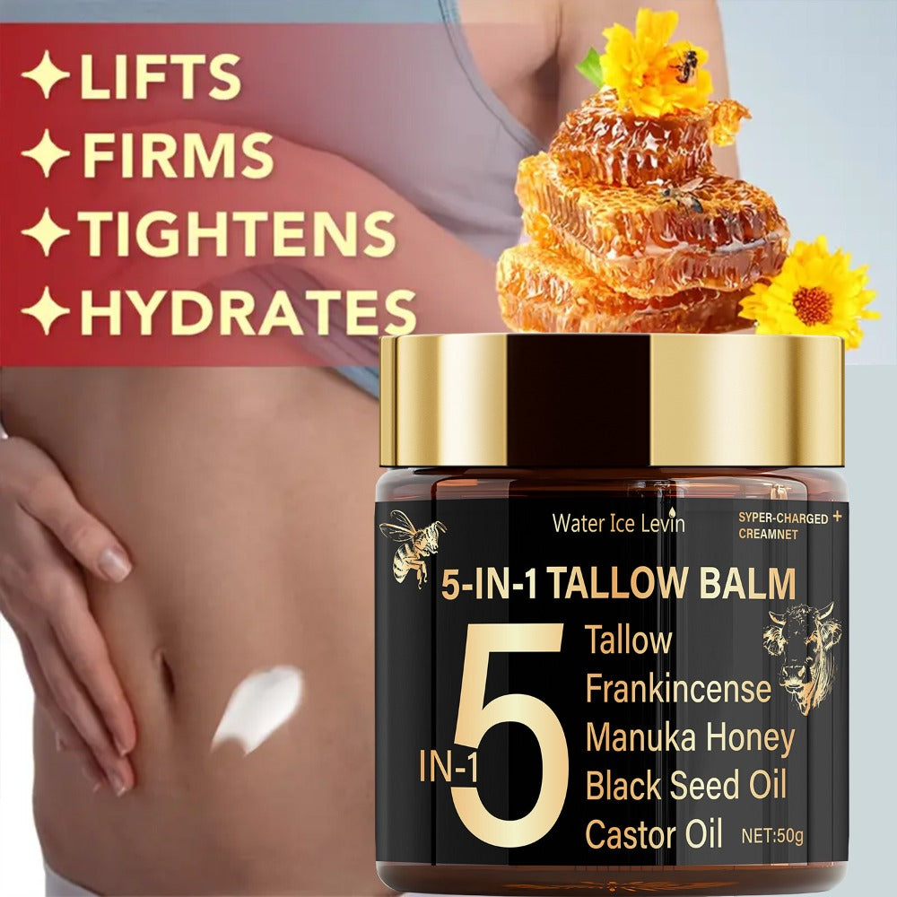 Beef Tallow Cream with Honey & Castor Oil - Deep Hydration Face & Body Cream - Skin for Entryways, Bedrooms and Living Spaces