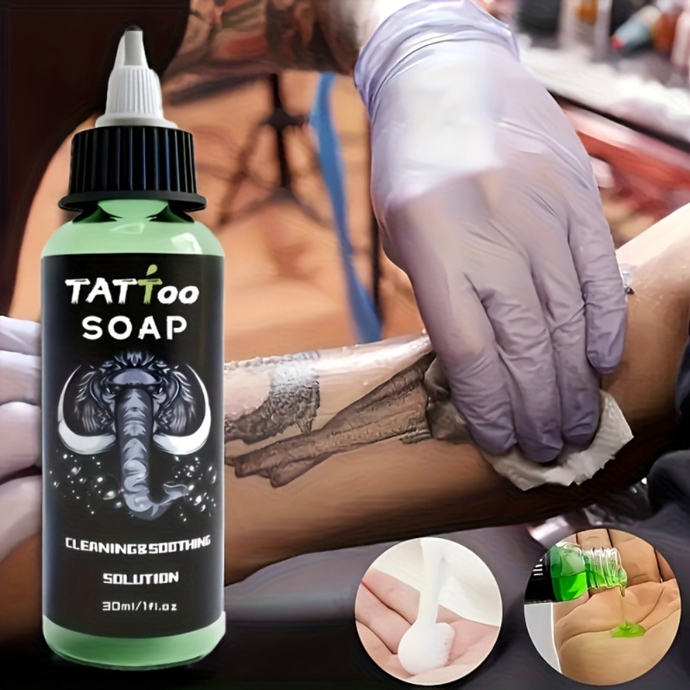 Tattoo Transfer Kit Complete Set with Ink Gel Green Soap Solution & Stencil Markers for Temporary Body Art, Festivals and Costumes