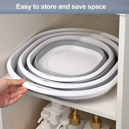 Collapsible Basin Set 3pcs – Foldable Wash Basin, Portable Dish Tub & Laundry Basket for Kitchen, Camping, Hiking & Home Storage