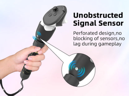 Meta Quest 3S Controller Handle Extension Grips, 3-in-1 VR Handle Attachments for Beat Saber, Golf+