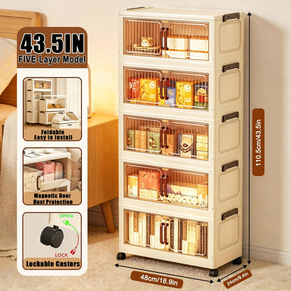 Acrylic Display Cabinet with Clear Door, Dust-Proof Blind Box Figure Showcase Shelf for Mini Toys Collectibles