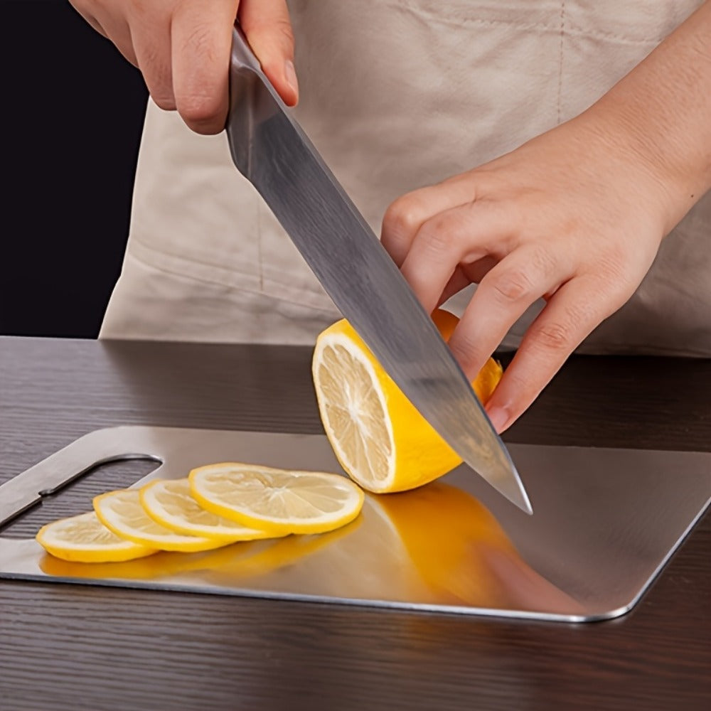 Stainless Steel Cutting Board Set of 3, Durable Kitchen Cutting Boards, & Easy to Clean, Space-Saving Nested Design for Meat