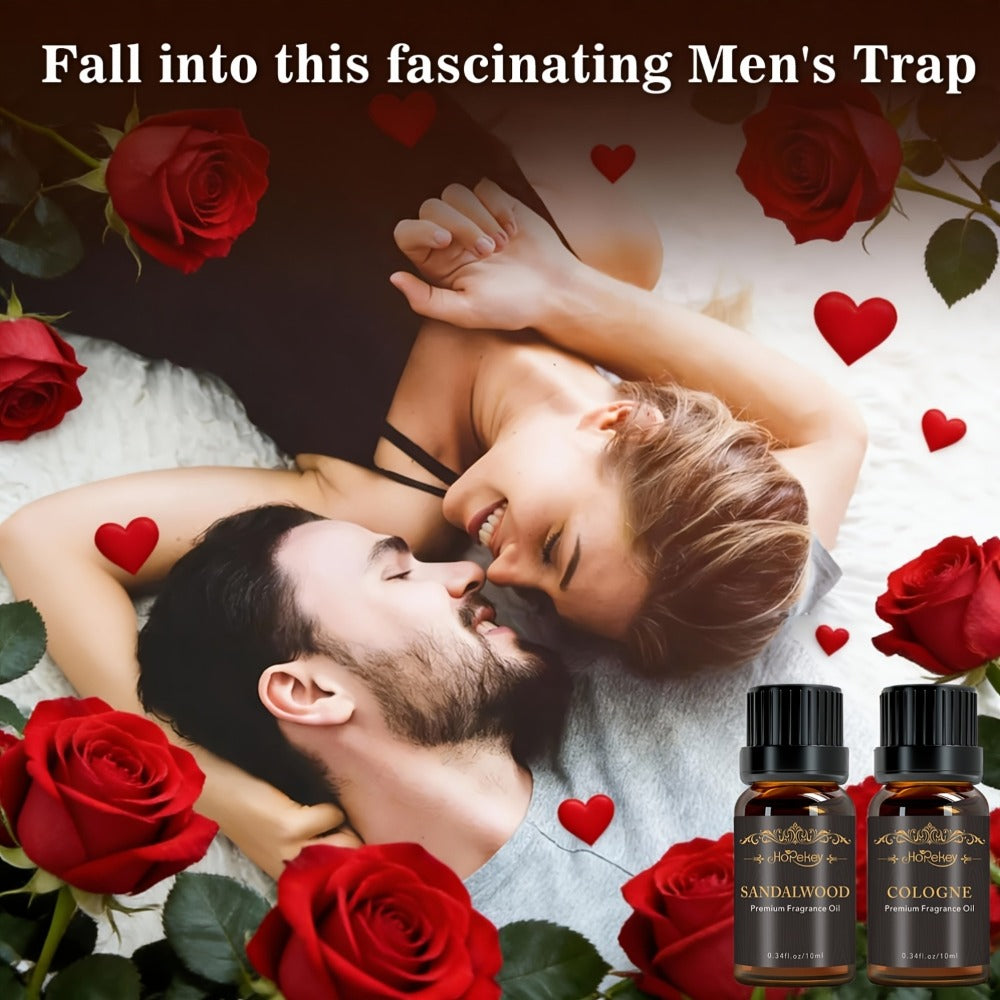 Essential Oil Set for Men 6 Pack 0.34oz Each Aromatherapy Oils for Diffuser Humidifier Skin Massage for Home or Salon Spa Use