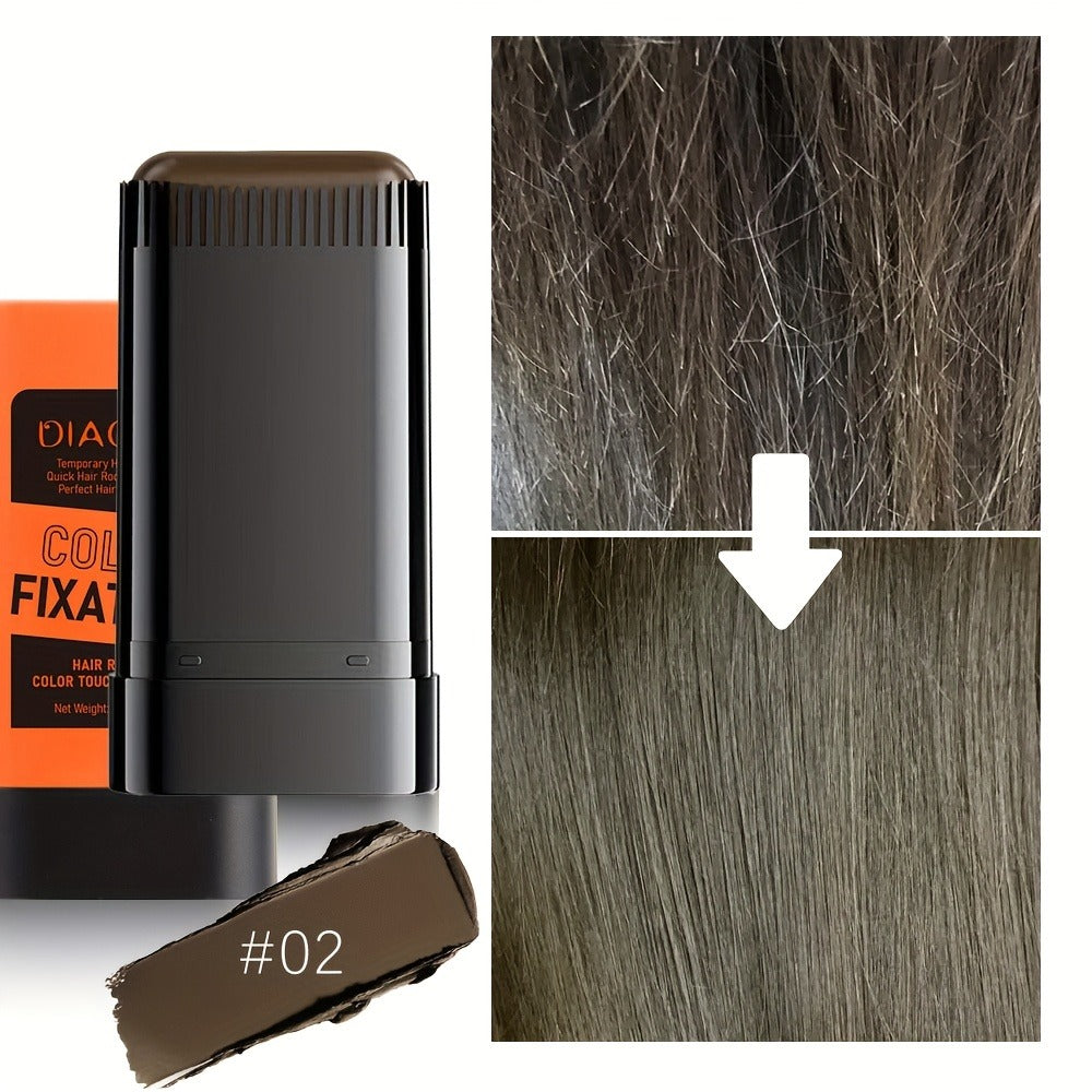 Portable Gray Root Cover Stick 2pcs, Disposable Hair Root Touch-Up with Plant-Based Squalane, Instant Gray Coverage
