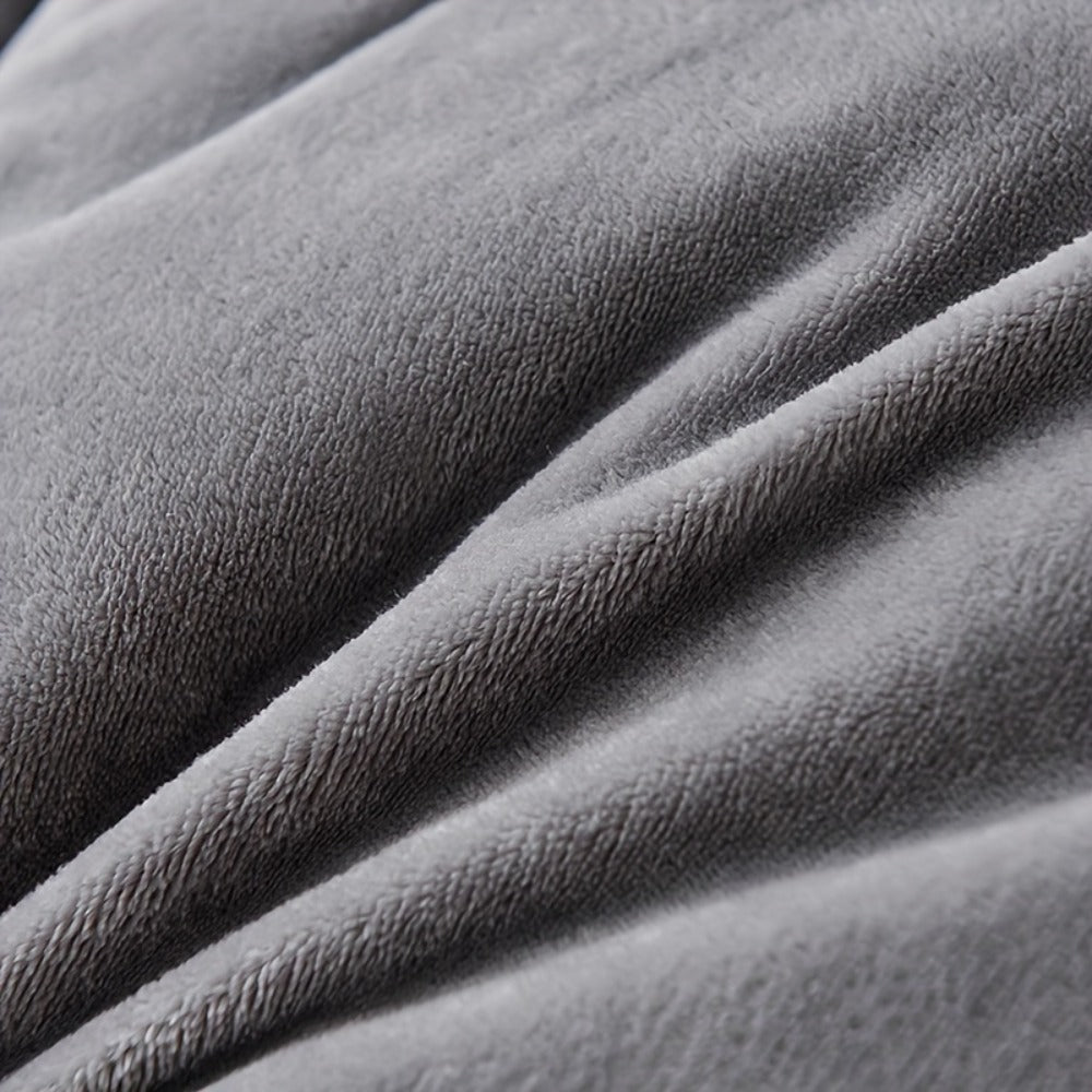 Reversible Milk Velvet Comforter Soft Quilted Blanket 100% Polyester Plush Fleece Bedding All Season Machine Washable for Home Hotel Queen