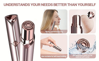 Electric Shaver for Women USB Rechargeable Epilator Hair Remover Face Bikini Legs Arms, for Everyday Face, Beard and Body Grooming