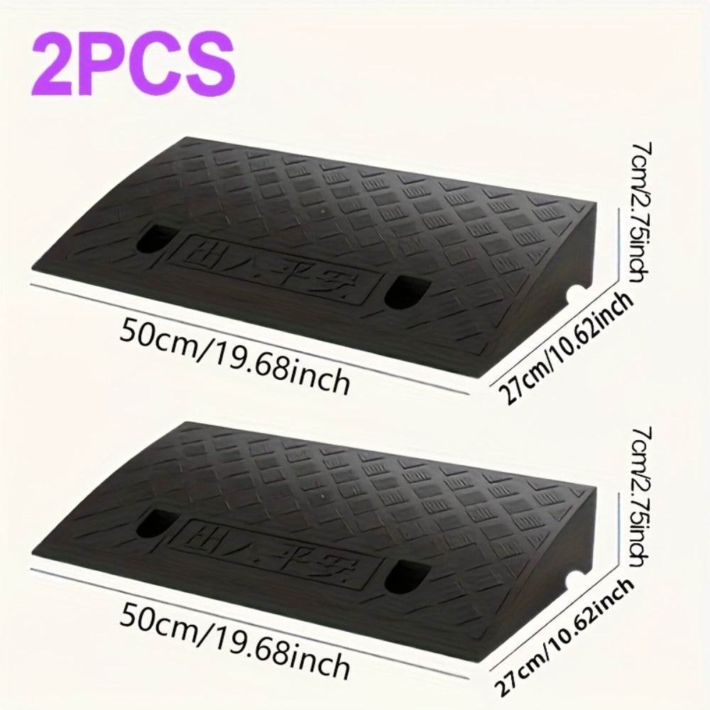 Portable Plastic Car Ramps – Heavy Duty Anti-Slip Threshold Ramps for Cars, Wheelchairs, Bicycles & Medical Equipment, Weather Resistant