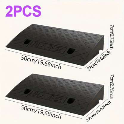 Portable Plastic Car Ramps – Heavy Duty Anti-Slip Threshold Ramps for Cars, Wheelchairs, Bicycles & Medical Equipment, Weather Resistant