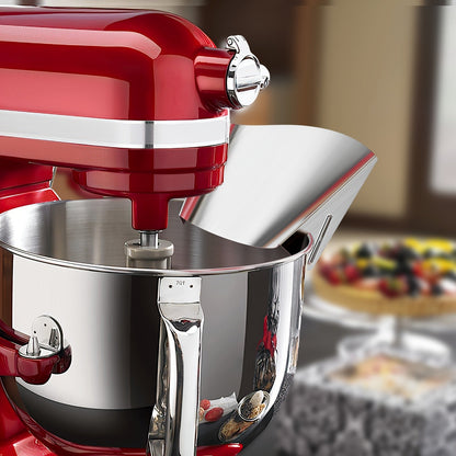 Stand Mixer Pouring Chute Stainless Steel – Dishwasher Safe Pouring Shield for KitchenAid Tilt-Head & Bowl-Lift Models