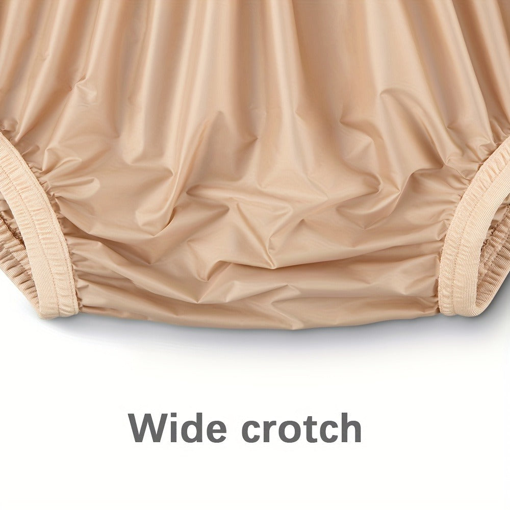 Adult Diaper Cover Reusable Incontinence Pants, Noiseless Nylon Pull-On Leak Protection Underwear for Day & Night