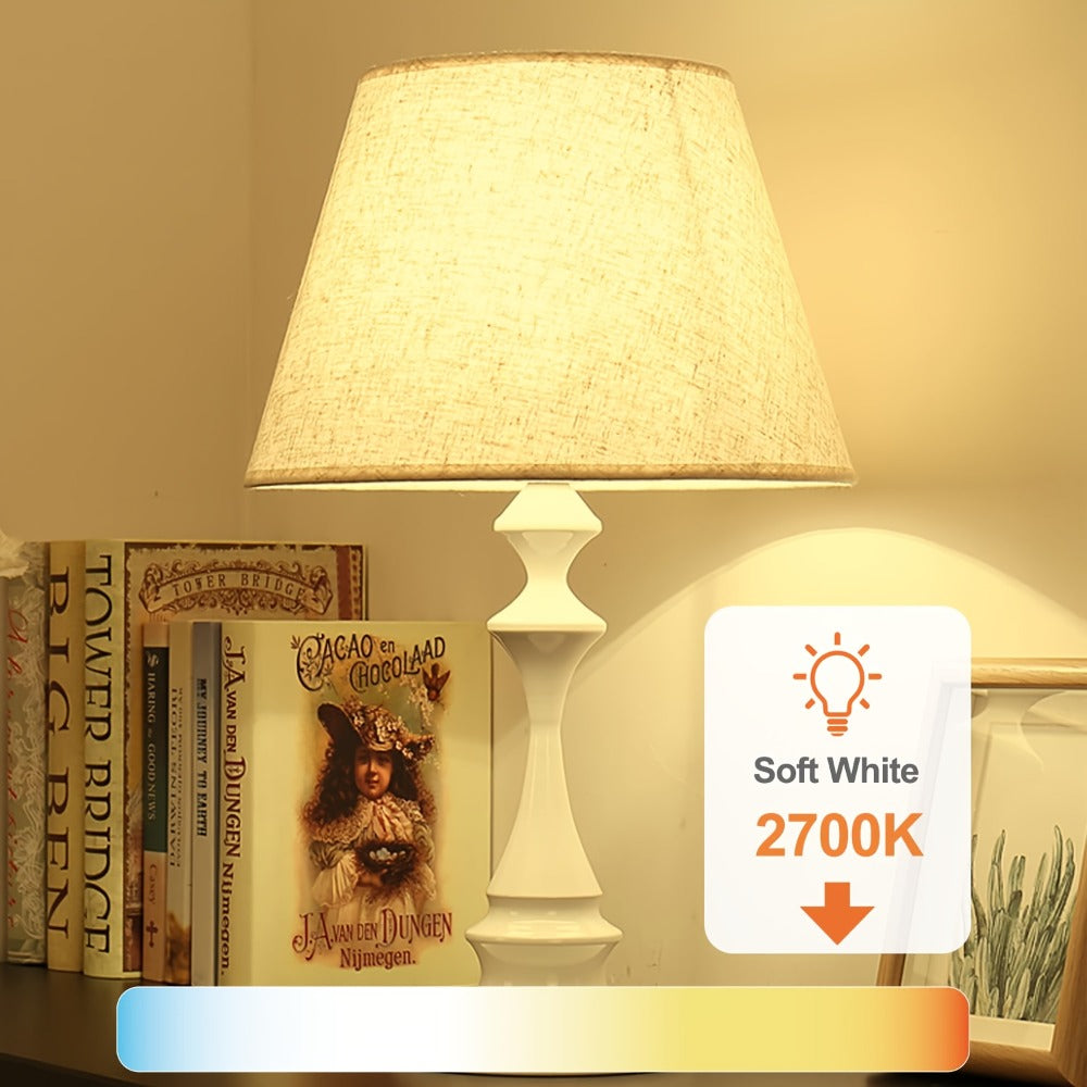 Dusk to Dawn Light Bulb A19 9W 800 Lumens 60W Equivalent with Auto On Off Photocell Sensor – E26 Base Soft White 2700K & Daylight 5000K 80+