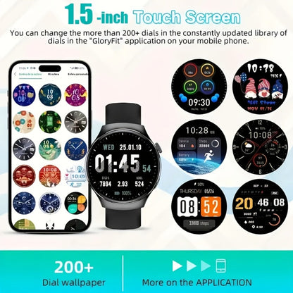 Smartwatch Alarm with Silicone Strap – Wireless Calling, Pedometer, Calorie Tracker, Music Playback, Remote Camera & Multi-Sport Modes