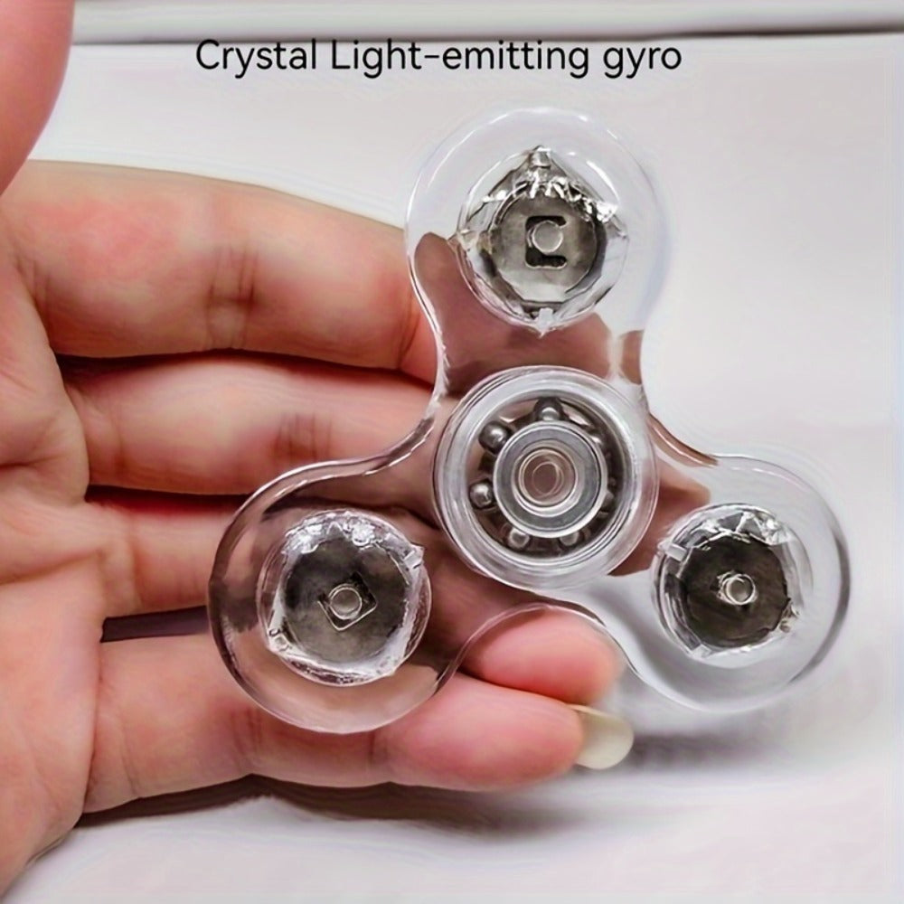 LED Spinning Top Fidget Toy 12 Pack Glow in the Dark Crystal Gyroscope with Vibrant Lights for Parties, Celebrations and Guest Favors