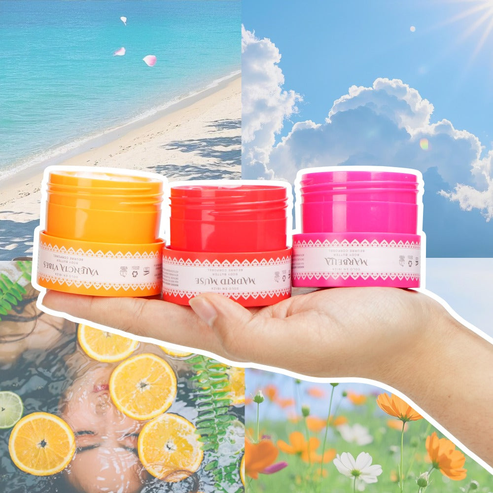 Body Butter Set 3-Piece Solo En Ibiza Long-Lasting Fragrance Body Cream for Women & Men – 3 Scents 1.76 fl oz Each Daily Moisturizer