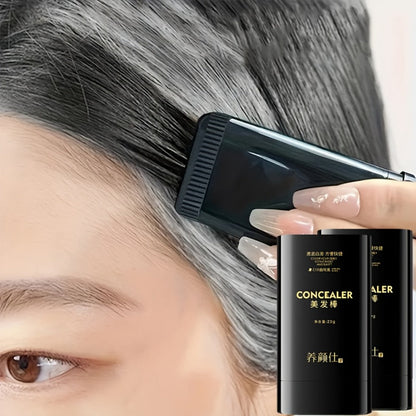 Gray Root Touch-Up Stick with Built-in Comb – Waterproof Sweatproof Instant Gray Coverage | Easy Twist Applicator | Plant-Based Squalane