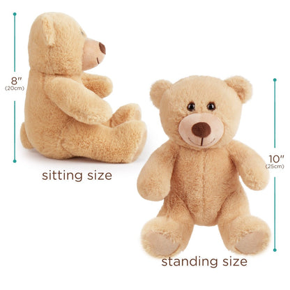 Teddy Bear Bulk Set 5 Pack 8 Inch Small Brown Plush Stuffed Animals with Safe Lock-Washer for Parties, Celebrations and Guest Favors