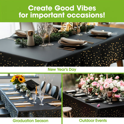 Disposable Tablecloths 54x108 Inch Rectangle Plastic Table Cover PEVA Party Table Cloth 6 Pack for Birthday Picnic Holiday