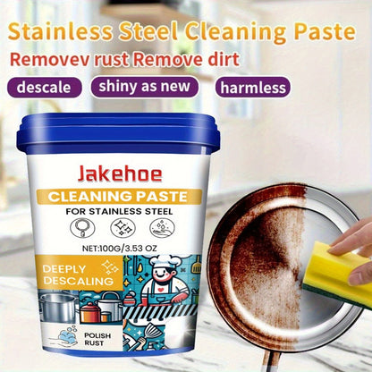 Cookware Bottom Cleaner Paste – Black Burn Stain Remover for Pots & Pans, Stainless Steel Cleaning Scrub with Sodium Chloride