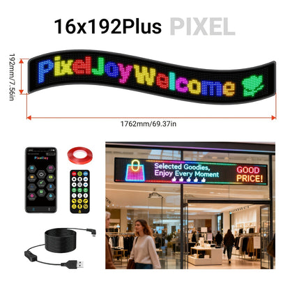 Bendable LED Display Screen App & Remote Control - Ultra-Thin 2mm Flexible LED Matrix Panel for an Everyday Personal Care Routine