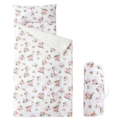Kids Nap Mat Roll-Up Sleeping Mat for Daycare & Travel - 100% Polyester, Fun Prints for Entryways, Bedrooms and Living Spaces