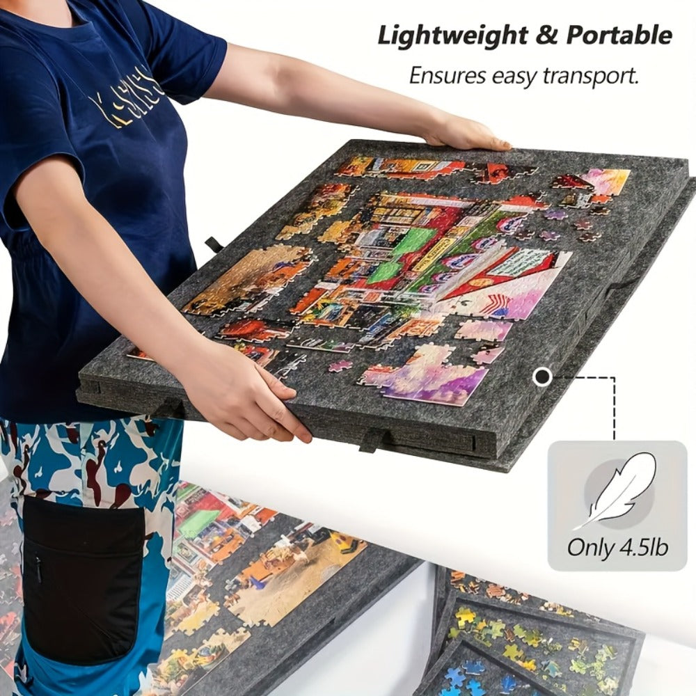 Jigsaw Puzzle Board for Adults 1000 Pieces, 2-in-1 Tilting Stand & Lid, 6 Sorting Drawers, Ultralight Portable Puzzle Table