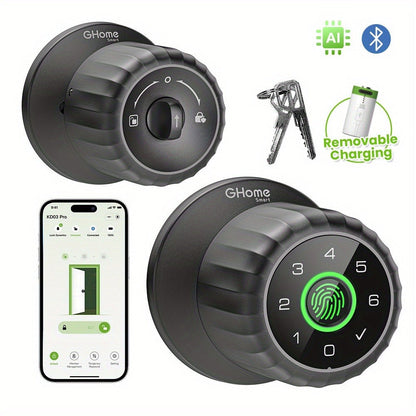 Smart Door Lock GHome K10 K10 PRO K20 and KD03 PRO Knob Models with Three or Four Access Methods