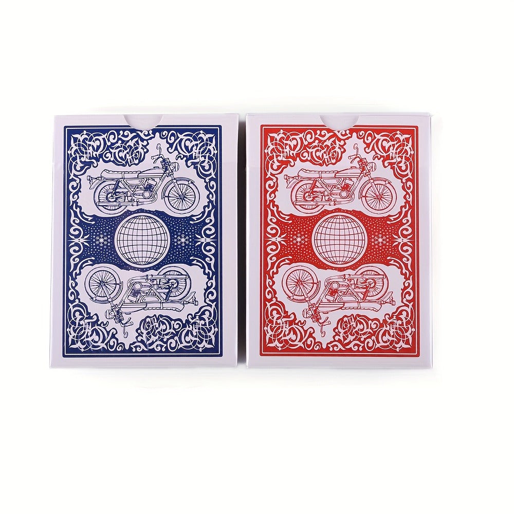 Bulk Playing Cards 24 Decks Pack 12 Blue & 12 Red Plastic-Coated Poker Size Standard Index – 52 Cards + 2 Jokers Each for Poker Family Games