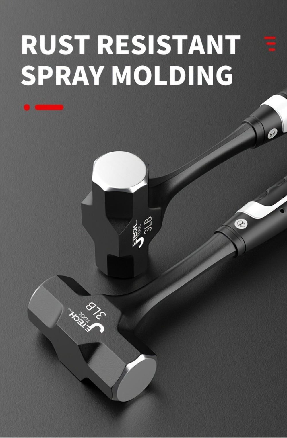 Octagonal Hammer 2/3/, Handle, Professional Masonry & Demolition Sledge Hammer for Stone, Concrete