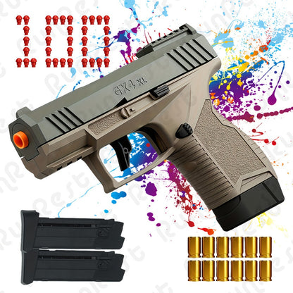 Bullet Toy Gun with Jumping Shell & 2 Magazines with the Listed Color, Size or Set Options for Everyday Use