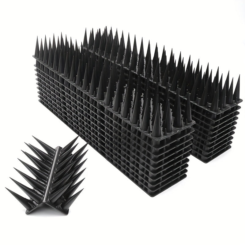 Bird Spikes, 4 Row Fence Balcony Window Sill Ledge for Garden, Yard and Pest Management, with the Listed Configuration