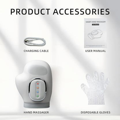 Hand Massager with Heat & Air Pressure, 3D Shiatsu Kneading 6 Modes Rechargeable Portable Hand Massager for Arthritis Pain