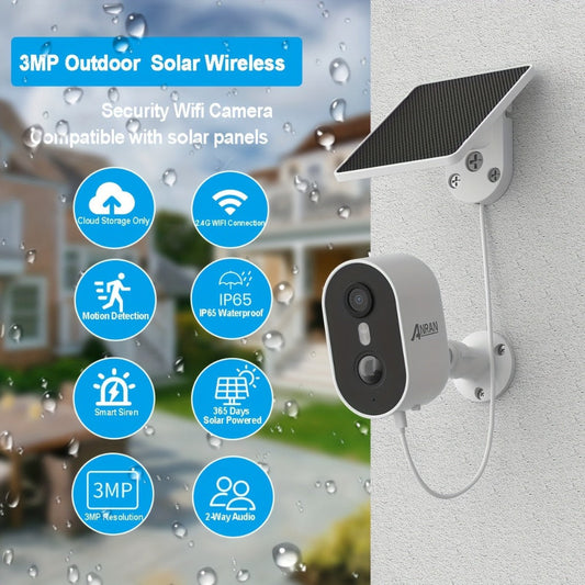 3MP Driveway Outdoor Security Camera with PIR Human Detection, AI Motion Alert, Full Color Night Vision
