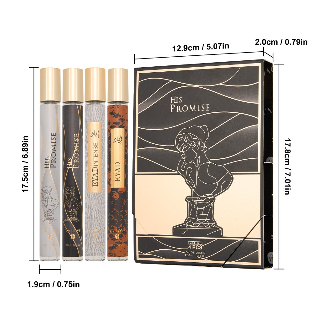 Men's Cologne Gift Set - Eau de Parfum Lavender Fresh & Woody Fragrance, Multi-Piece Sets 2 3 or 4 Bottles