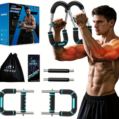 Chest Expander Spring Trainer – U-Shaped Adjustable Arm & Chest Muscle Strength Builder, 60–100 LB Resistance