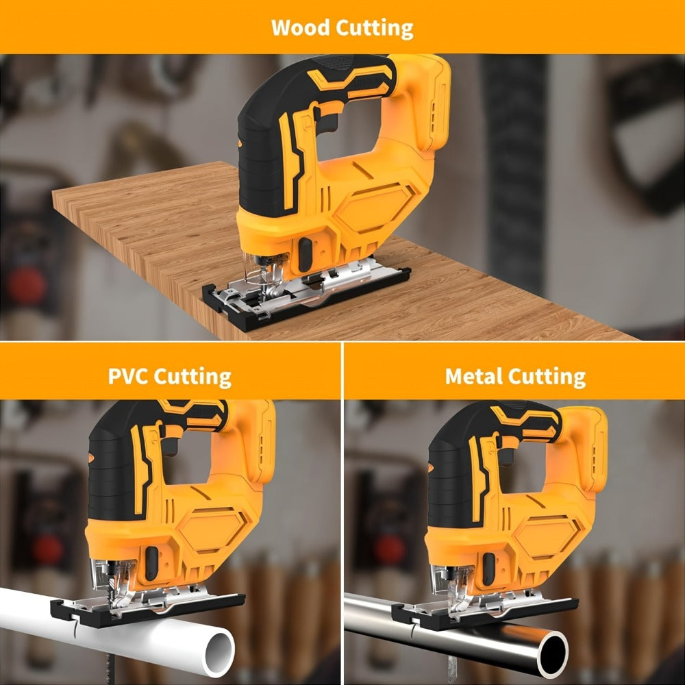 Power Tools ELECMAPS Cordless Jigsaw for DeWalt 20V Max Battery Format with LED, Orbital Settings and Bevel Base