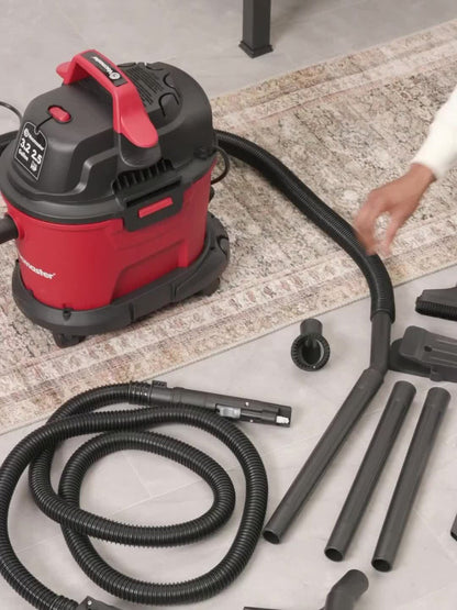 Wall Mount Wet Dry Vacuum 3.2 Gallon 2.5 Peak HP, Space-Saving Shop Vac with Cloth Filter for Wet Spills & Dry Debris