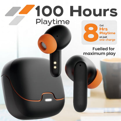 Low Latency Game Mode TWS Wireless Earbuds Bluetooth 5.4, Long Range Noise Cancelling Mic Fast Charging Wireless Charging Case