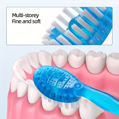 Disposable Toothbrush 24-Pack, Mini Beads No-Rinse Travel Toothbrush, Mixed Flavors, Portable Oral Care Kit for Outdoor Travel