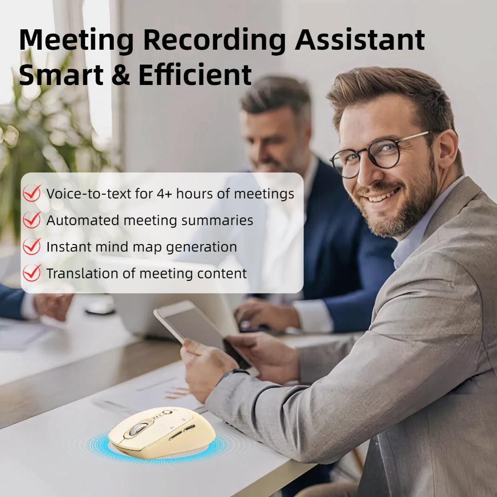 AI Voice Input Wireless Mouse with Real-Time Translation & Auto Writing, PPT Assistant for an Everyday Personal Care Routine